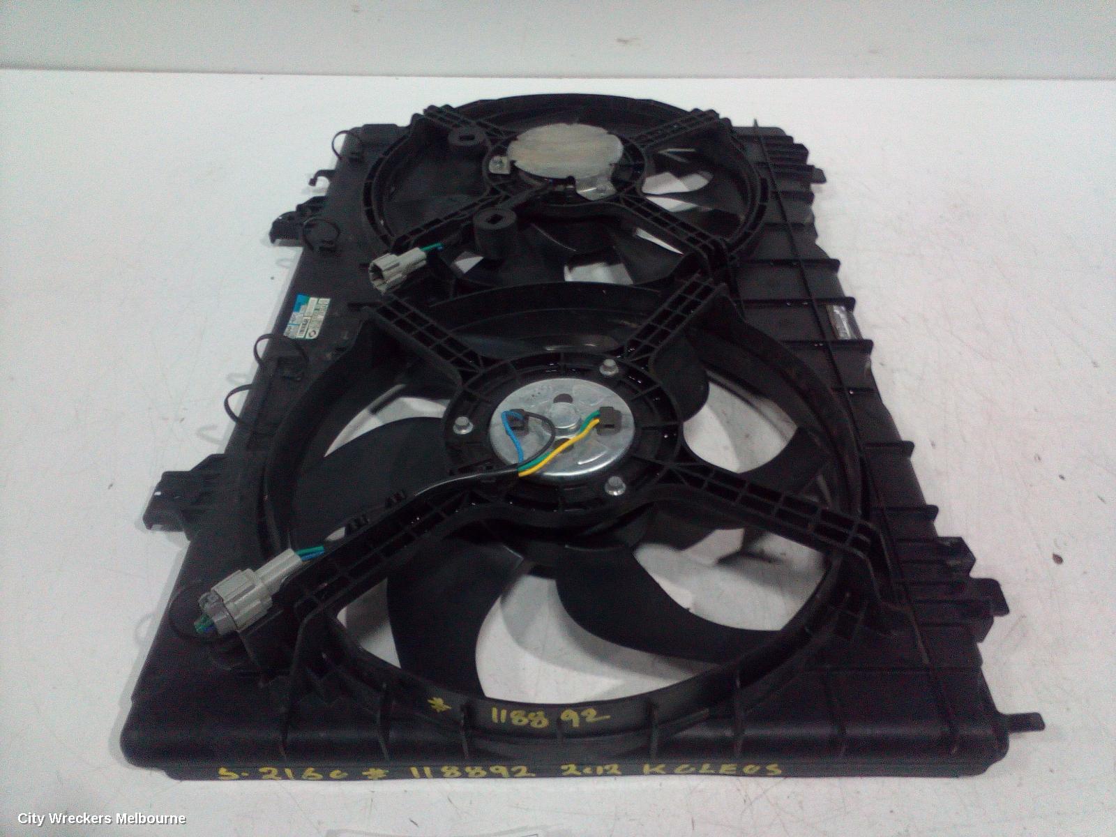 RENAULT KALEOS FAN, DUAL FAN ASSY, PETROL, H45, 09/2008 - 04/2016