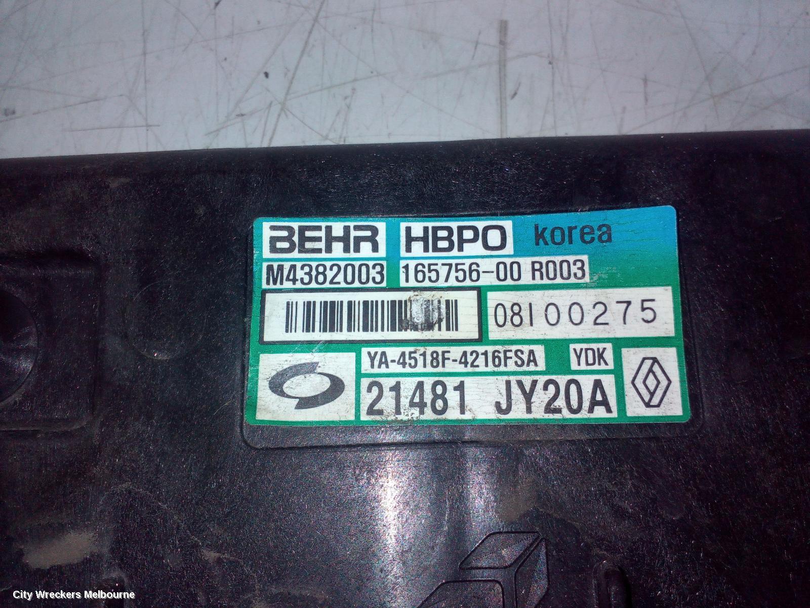 RENAULT KALEOS FAN, DUAL FAN ASSY, PETROL, H45, 09/2008 - 04/2016