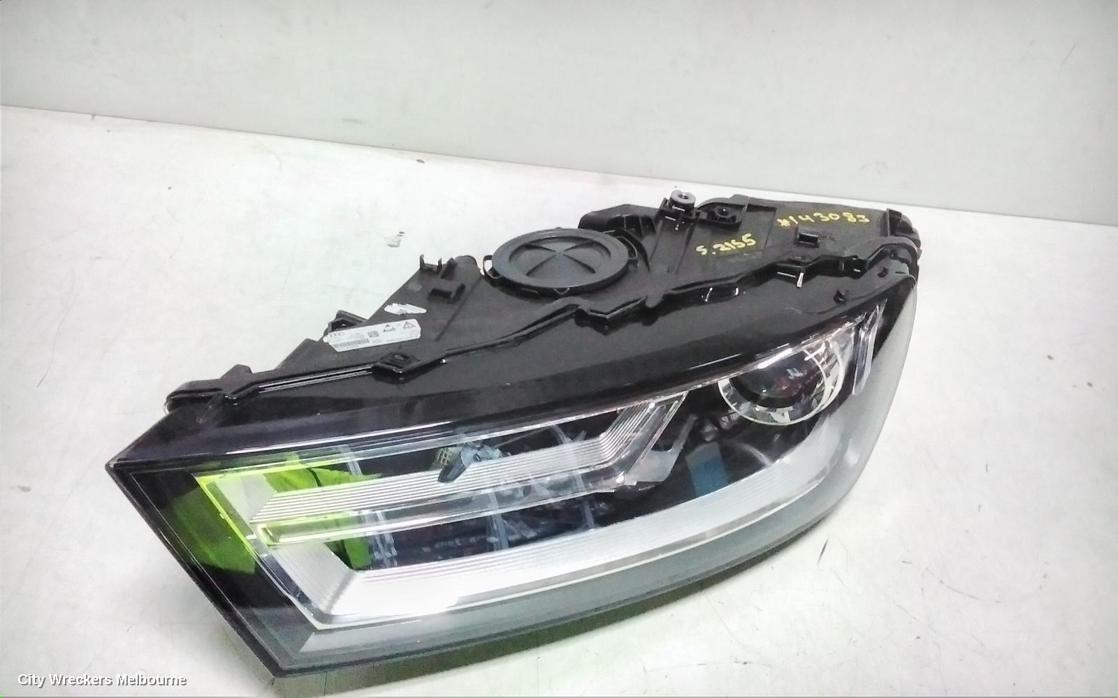 AUDI Q7 LEFT HEADLAMP, 4M, XENON TYPE, 09/2015 - 03/2020