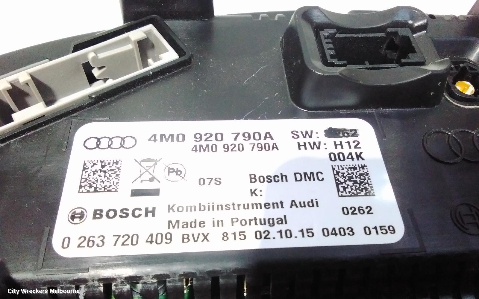 AUDI Q7 INSTRUMENT CLUSTER, INSTRUMENT CLUSTER, DIESEL, AUTO T/M, DIGITAL TYPE, P/N 4M0920790, 4M, 09/2015 - 03/2020
