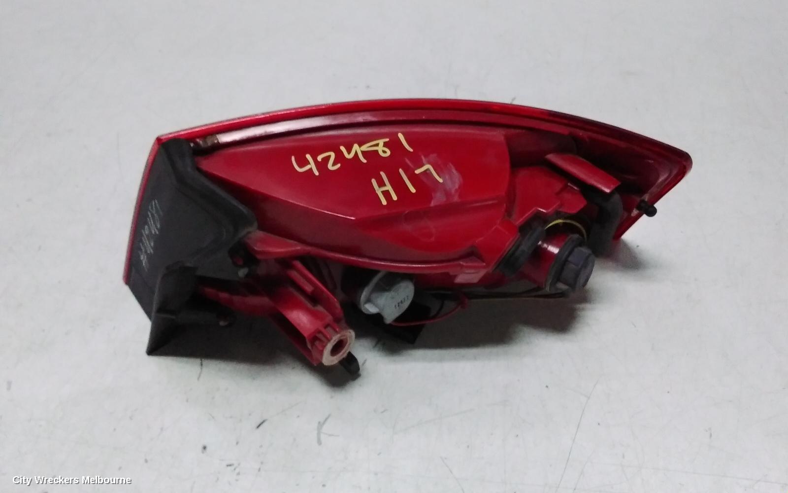 AUDI A5 LEFT TAILLIGHT, A5, 8T, COUPE/HATCH, NON LED TYPE, 10/2007 - 11/2011