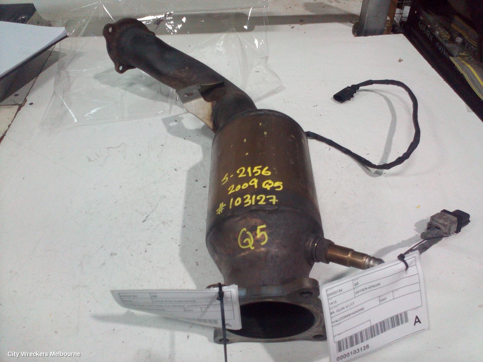 AUDI Q5 CATALYTIC CONVERTER, UNDER CAR-CAT TYPE, 2.0, PETROL, CDNB/CDNC CODE, 8R, 03/2009 - 10/2012