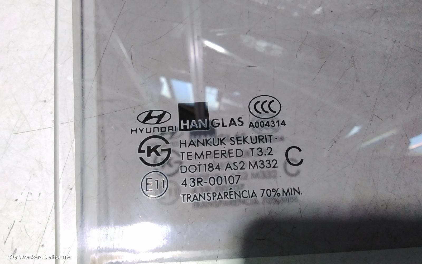 HYUNDAI GETZ RIGHT REAR DOOR WINDOW, TB, 09/2002 - 09/2011
