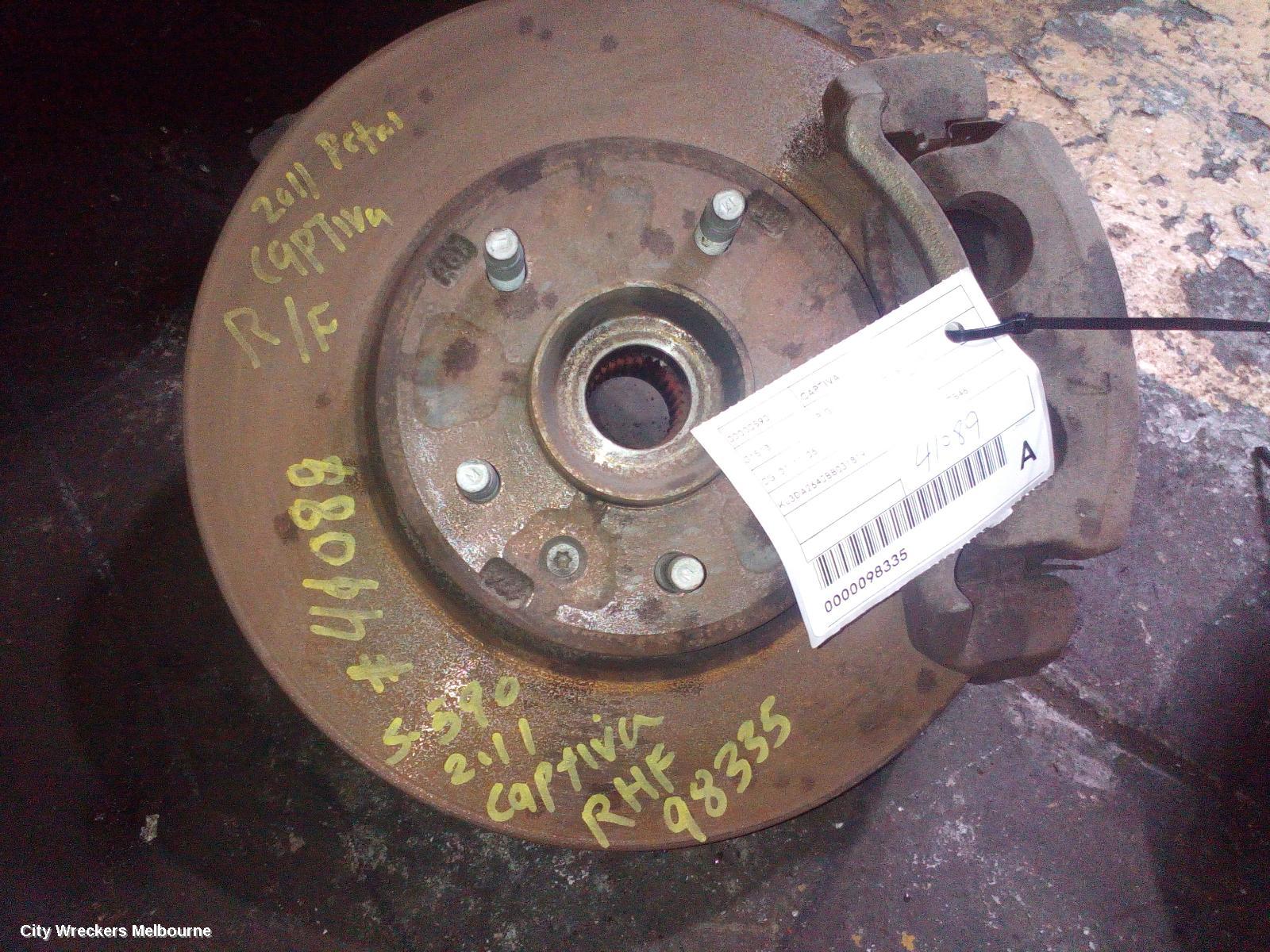 HOLDEN CAPTIVA RIGHT FRONT HUB ASSEMBLY, CG, 01/2011 - 06/2018