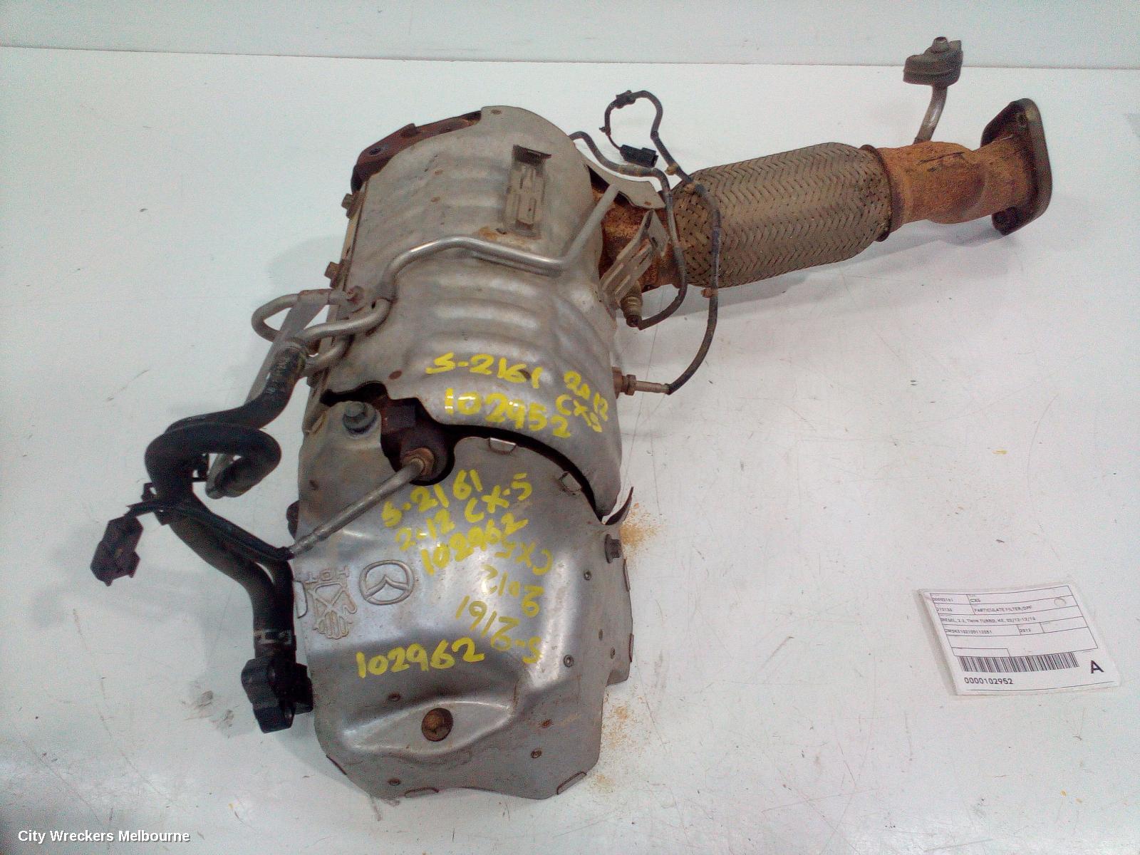 MAZDA CX5 PARTICULATE FILTER/DPF, DIESEL, 2.2, TWIN TURBO, 4WD, KE, 02/2012 - 12/2016