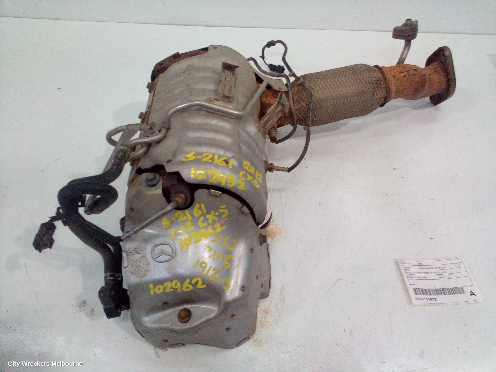 MAZDA CX5 PARTICULATE FILTER/DPF, DIESEL, 2.2, TWIN TURBO, 4WD, KE, 02/2012 - 12/2016