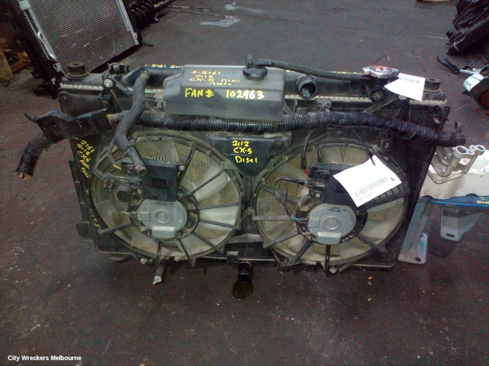 MAZDA CX5 FAN, DUAL FAN ASSY, KE, DIESEL, 02/2012 - 12/2016