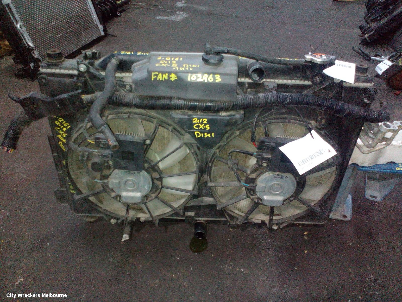 MAZDA CX5 FAN, DUAL FAN ASSY, KE, DIESEL, 02/2012 - 12/2016