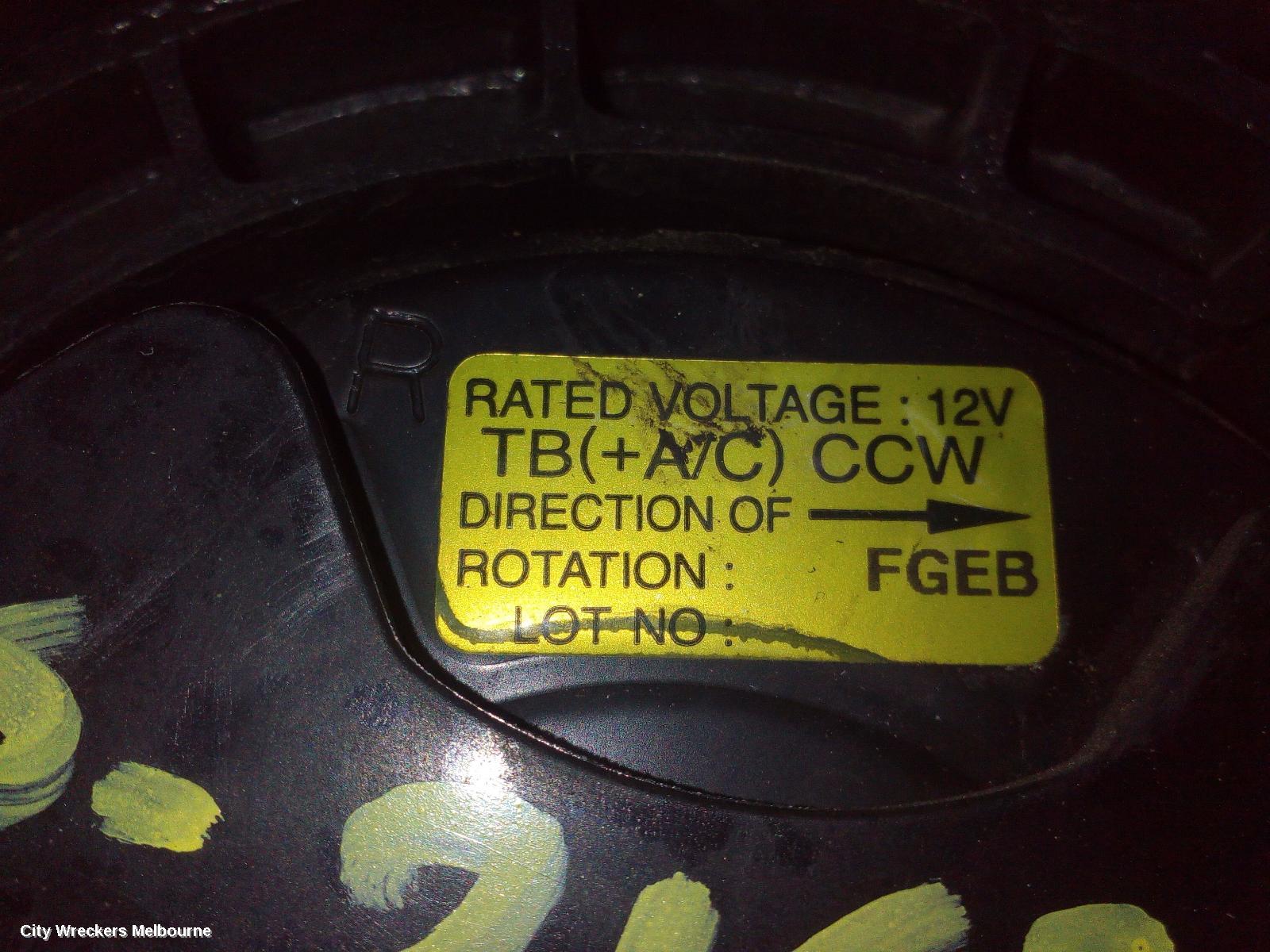 HYUNDAI GETZ FAN, RAD FAN, AUTO T/M, TB, 10/2005 - 09/2011