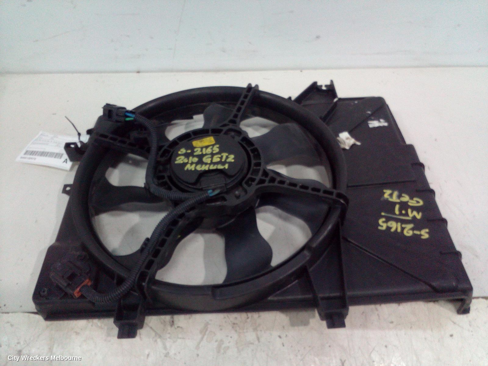 HYUNDAI GETZ FAN, RAD FAN, AUTO T/M, TB, 10/2005 - 09/2011
