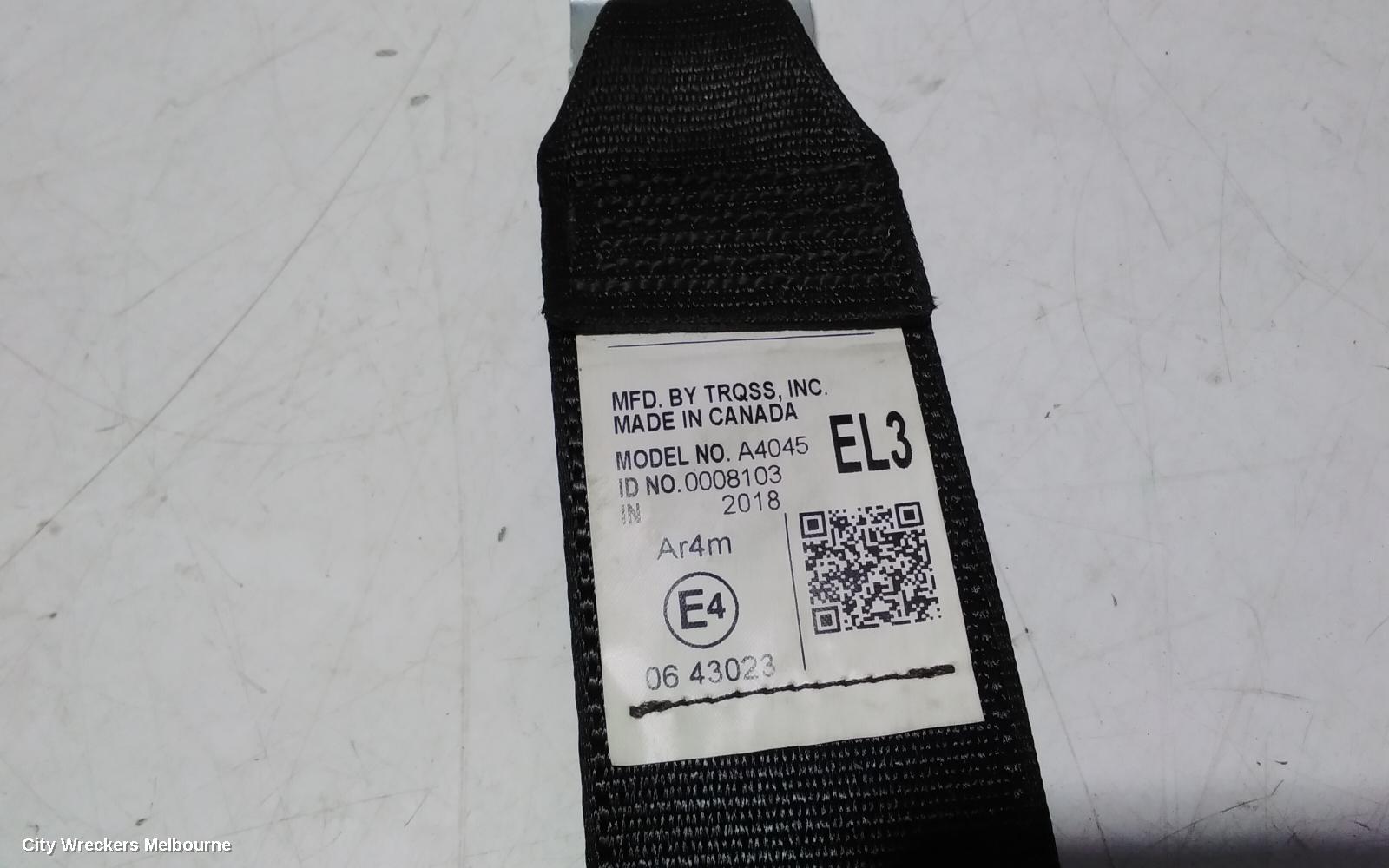 TOYOTA KLUGER SEATBELT/STALK, LH REAR 3RD ROW, SEAT BELT ONLY, GSU50-GSU55, 03/2014 - 02/2021