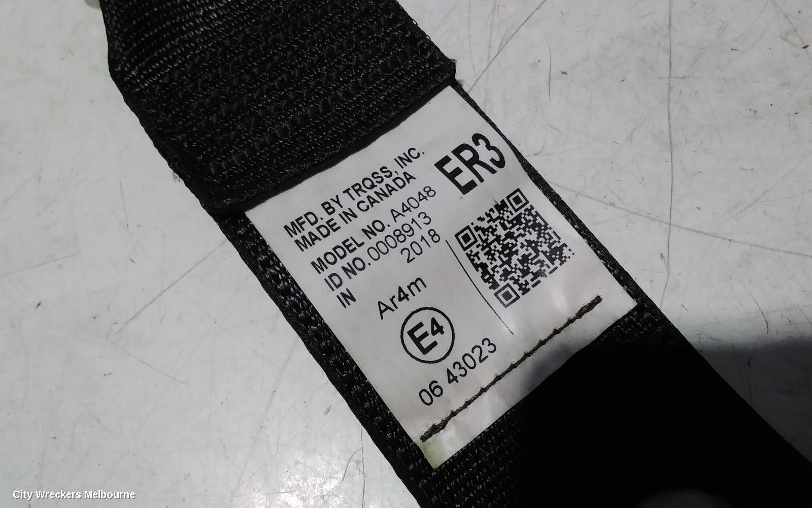 TOYOTA KLUGER SEATBELT/STALK, RH REAR 3RD ROW, SEAT BELT ONLY, GSU50-GSU55, 03/2014 - 02/2021
