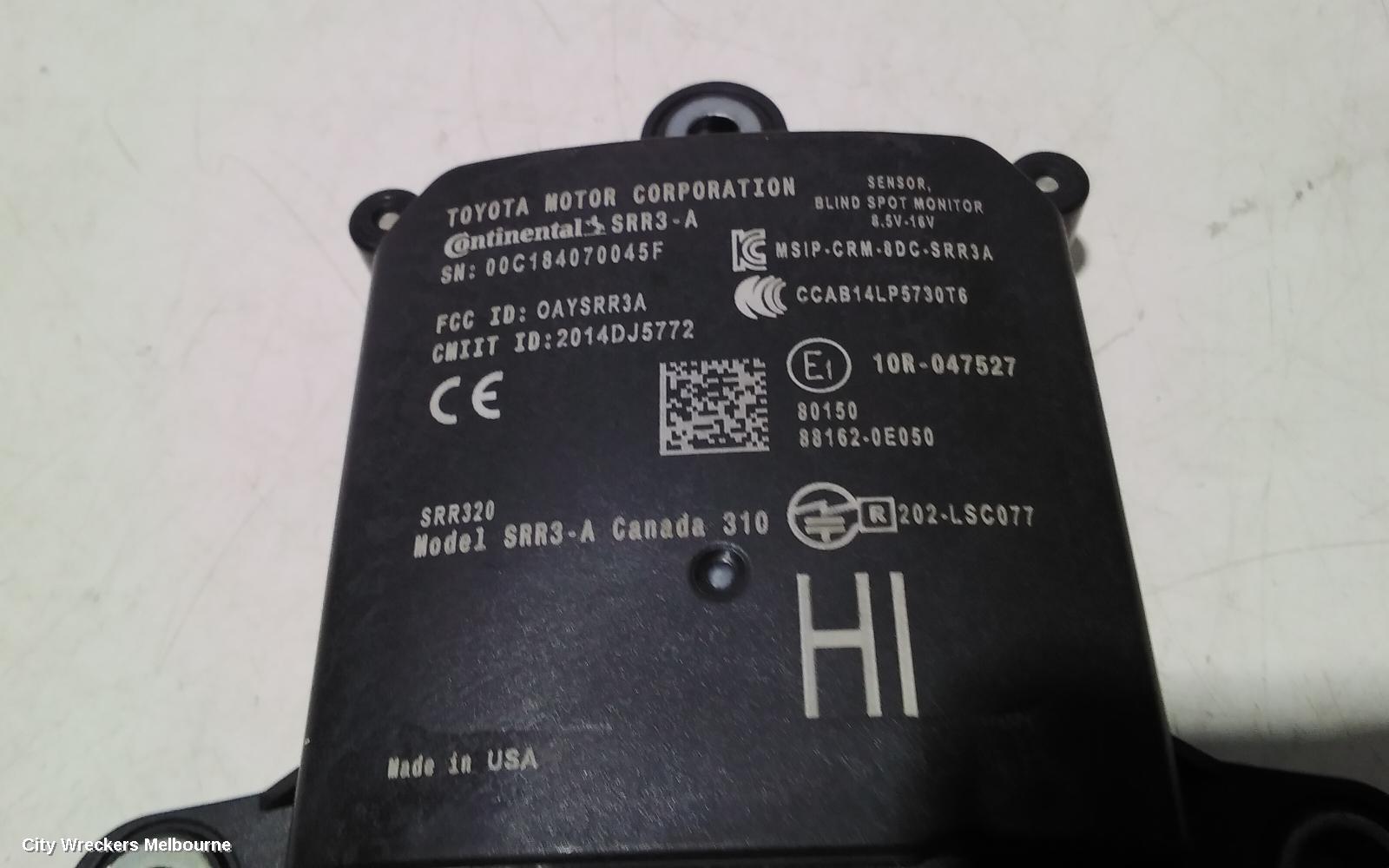 TOYOTA KLUGER, XU50 SERIES, 03/2014 - 02/2021, RHR BLIND SPOT MODULE: 98383