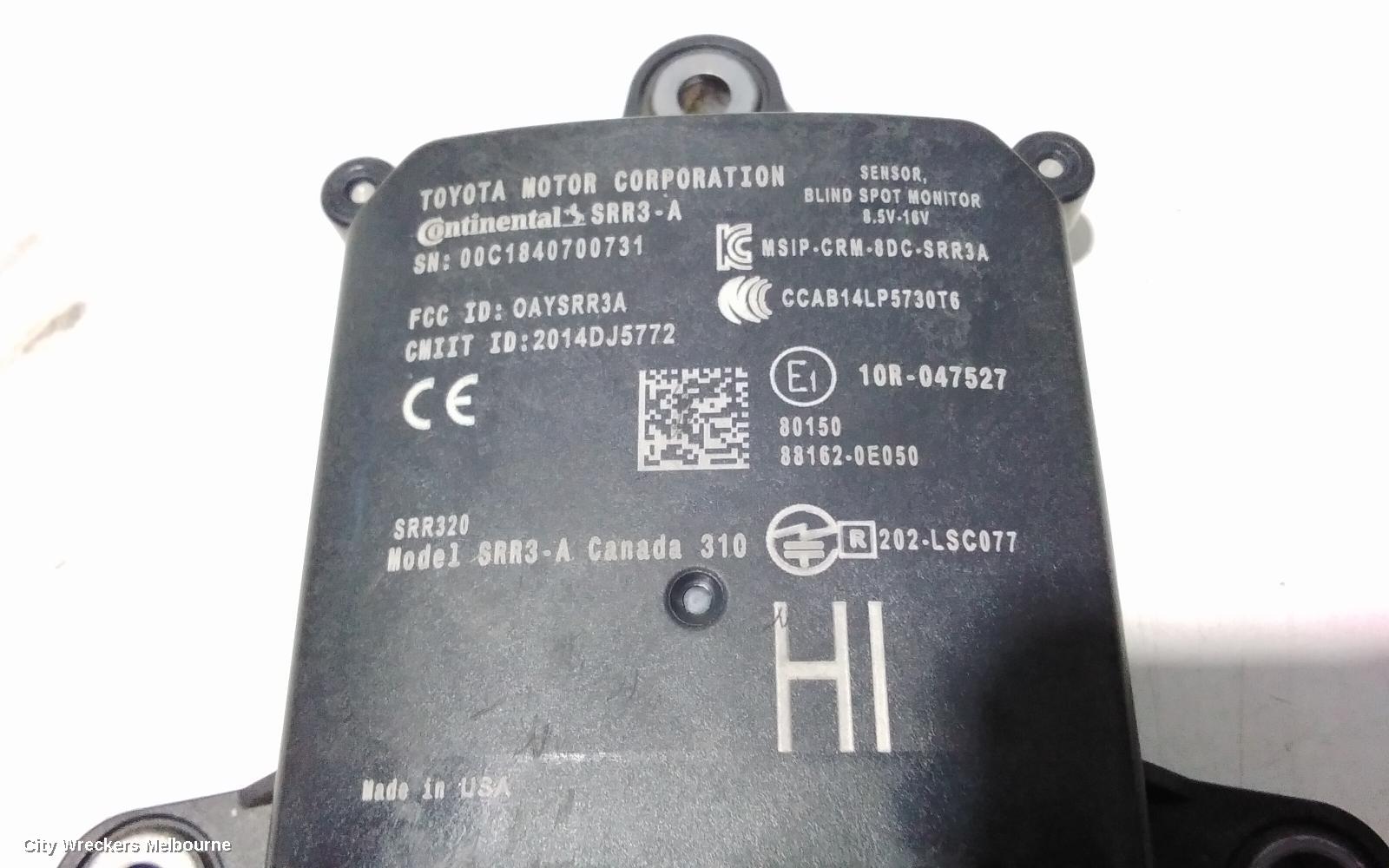 TOYOTA KLUGER, XU50 SERIES, 03/2014 - 02/2021, LHR BLIND SPOT MODULE: 98384