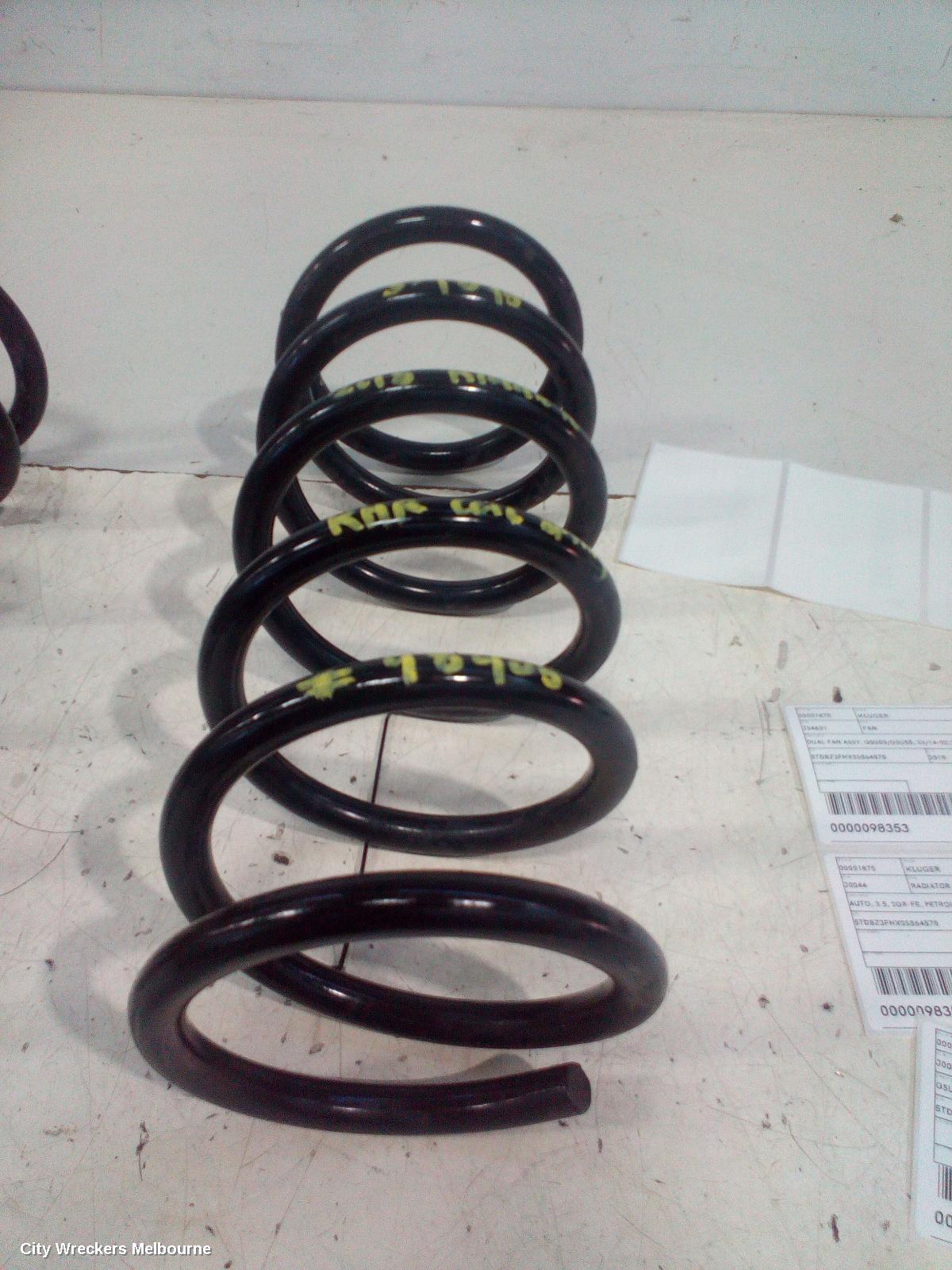 TOYOTA KLUGER REAR COIL SPRING, XU50 SERIES, 03/2014 - 02/2021
