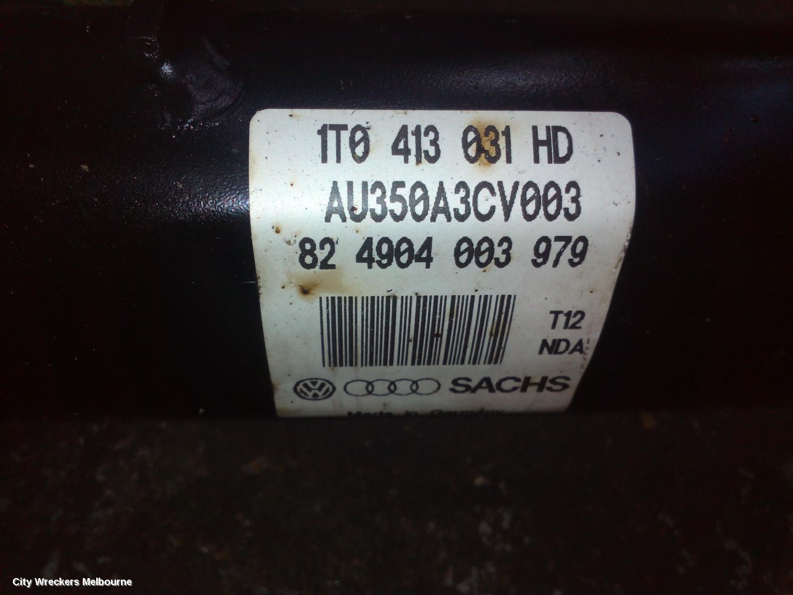 AUDI A3 LEFT FRONT STRUT, 2DR CABRIOLET, 8P, 07/2008 - 04/2013