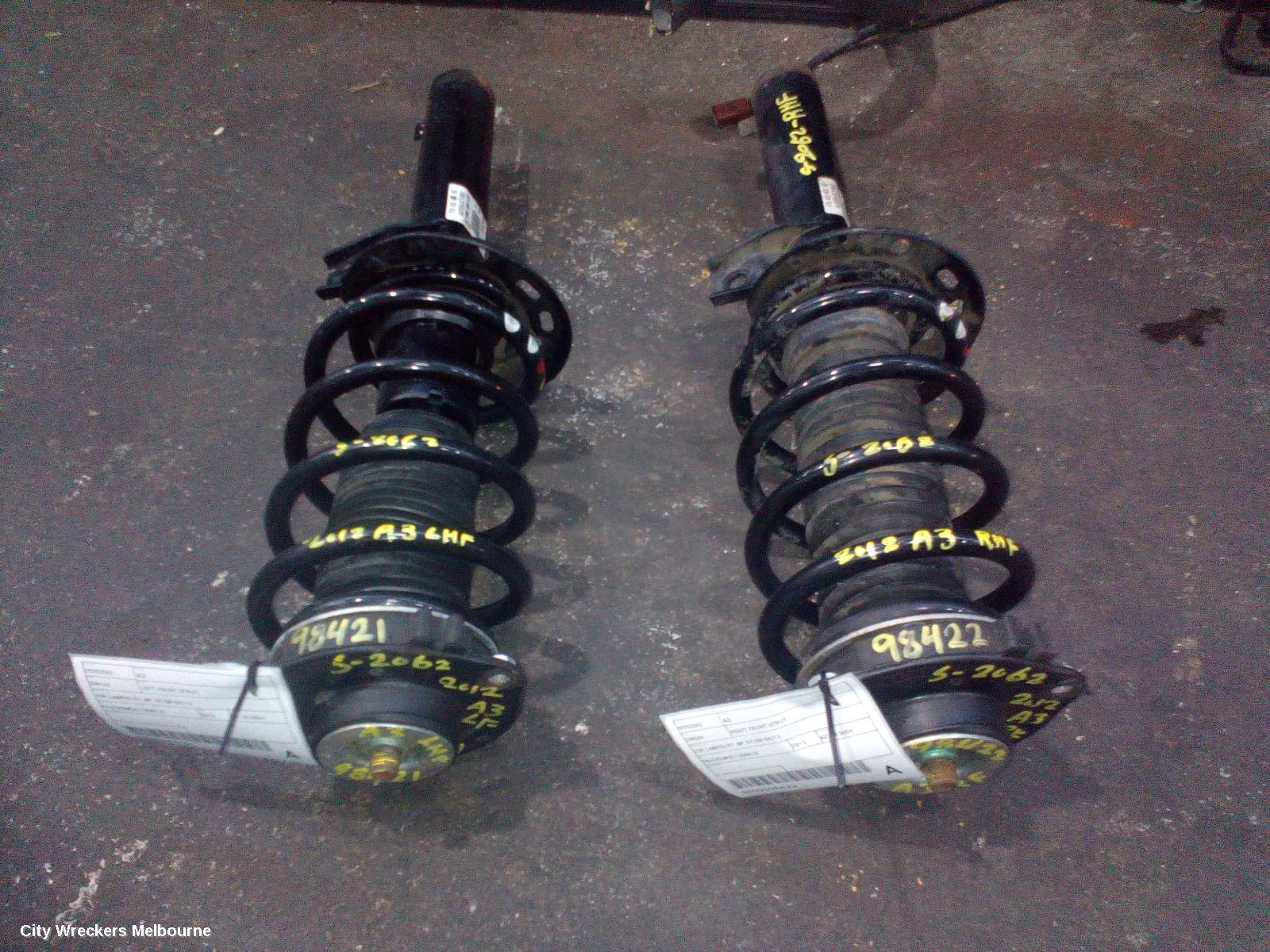 AUDI A3 RIGHT FRONT STRUT, 2DR CABRIOLET, 8P, 07/2008 - 04/2013