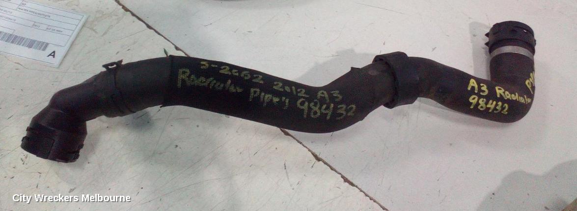 AUDI A3 WATER PIPES/OUTLETS, 8P, 06/2004 - 02/2013