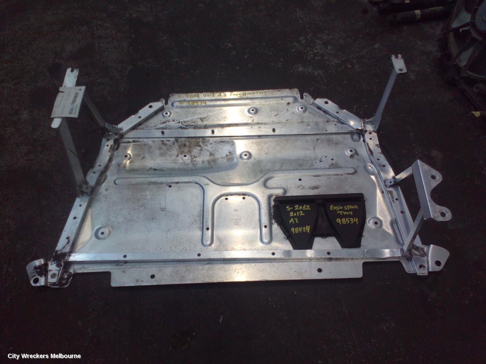 AUDI A3 LOWER ENGINE SPLASH TRAY, 8P, MAIN ENGINE UNDERTRAY, PETROL, 1.8, TURBO, CDAA CODE, 05/2007 - 04/2013