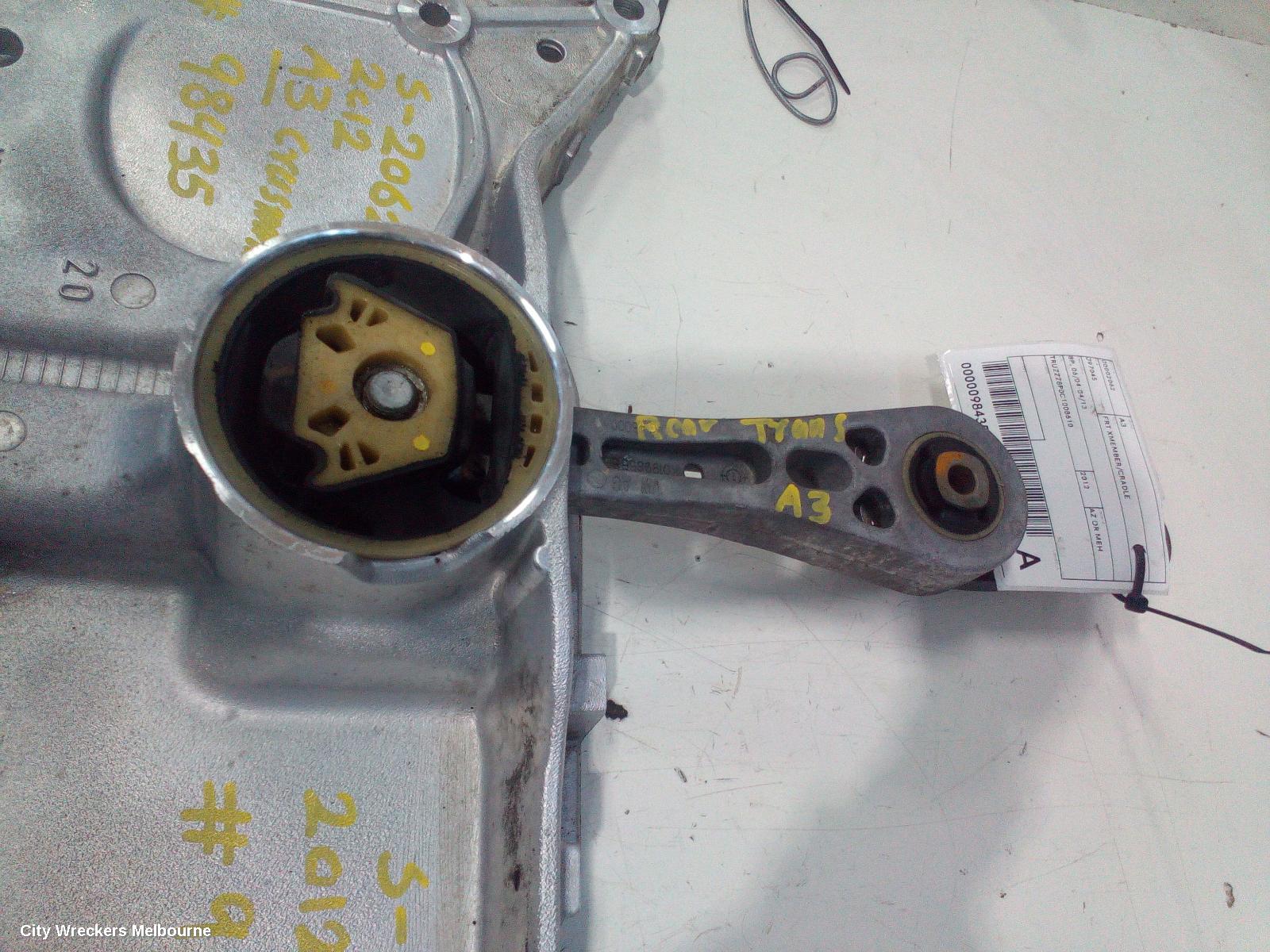 AUDI A3 FRT XMEMBER/CRADLE, 8P, 06/2004 - 04/2013
