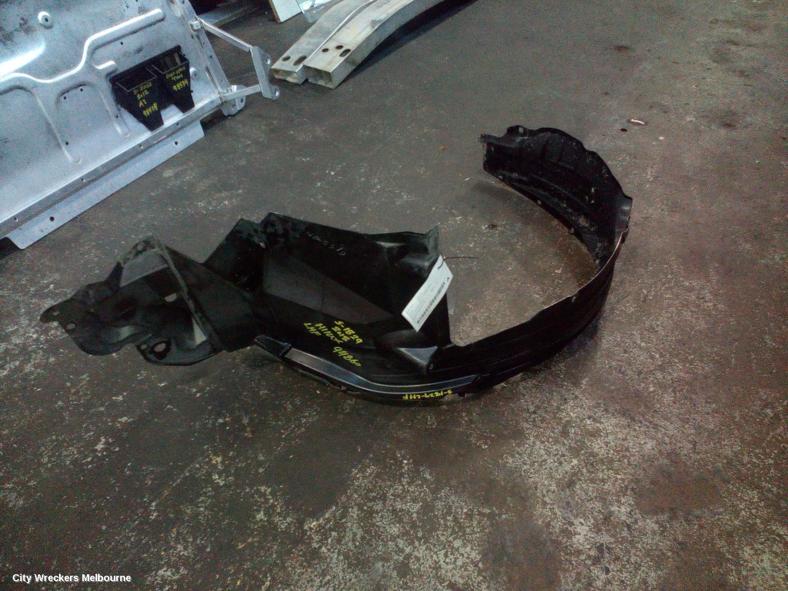 TOYOTA HILUX LEFT GUARD LINER, FRONT, 2WD HI RIDE/4WD, 09/2015 ONWARDS