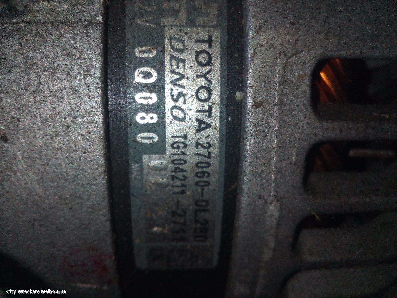 TOYOTA HILUX ALTERNATOR, DIESEL, 2.4, 09/2015 ONWARDS