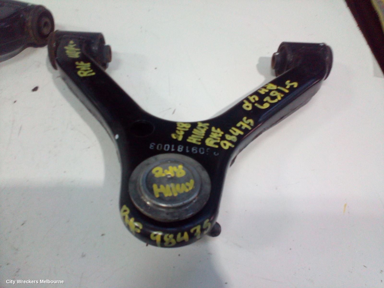 TOYOTA HILUX RIGHT FRONT UPPER CONTROL ARM, 2WD LOW RIDE, 03/2005 ONWARDS