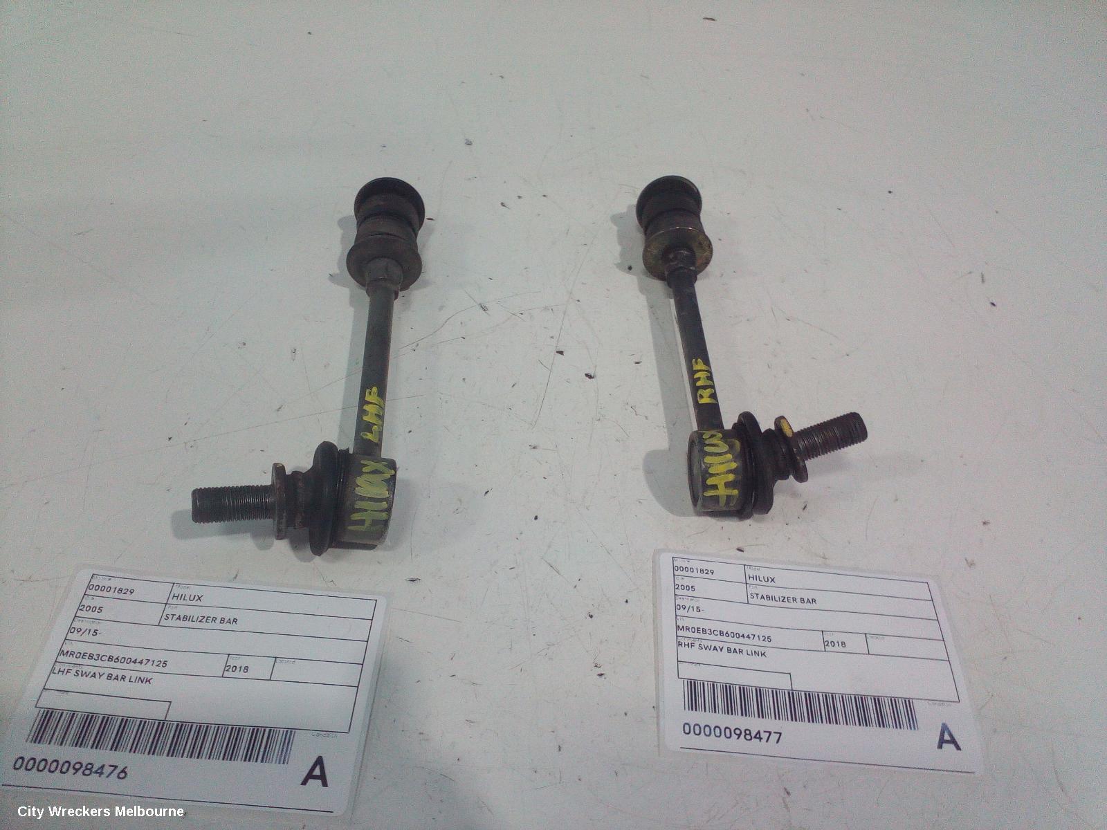 TOYOTA HILUX STABILISER BAR, 2WD, FRONT SWAY BAR, 09/2015 ONWARDS