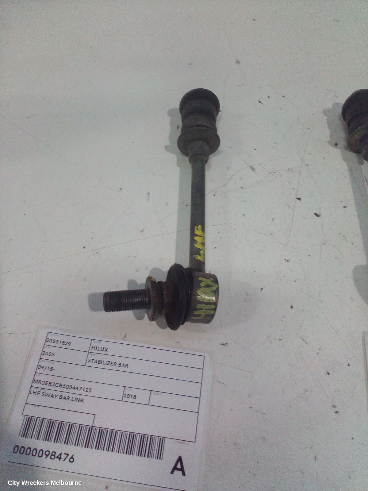 TOYOTA HILUX STABILISER BAR, 2WD, FRONT SWAY BAR, 09/2015 ONWARDS