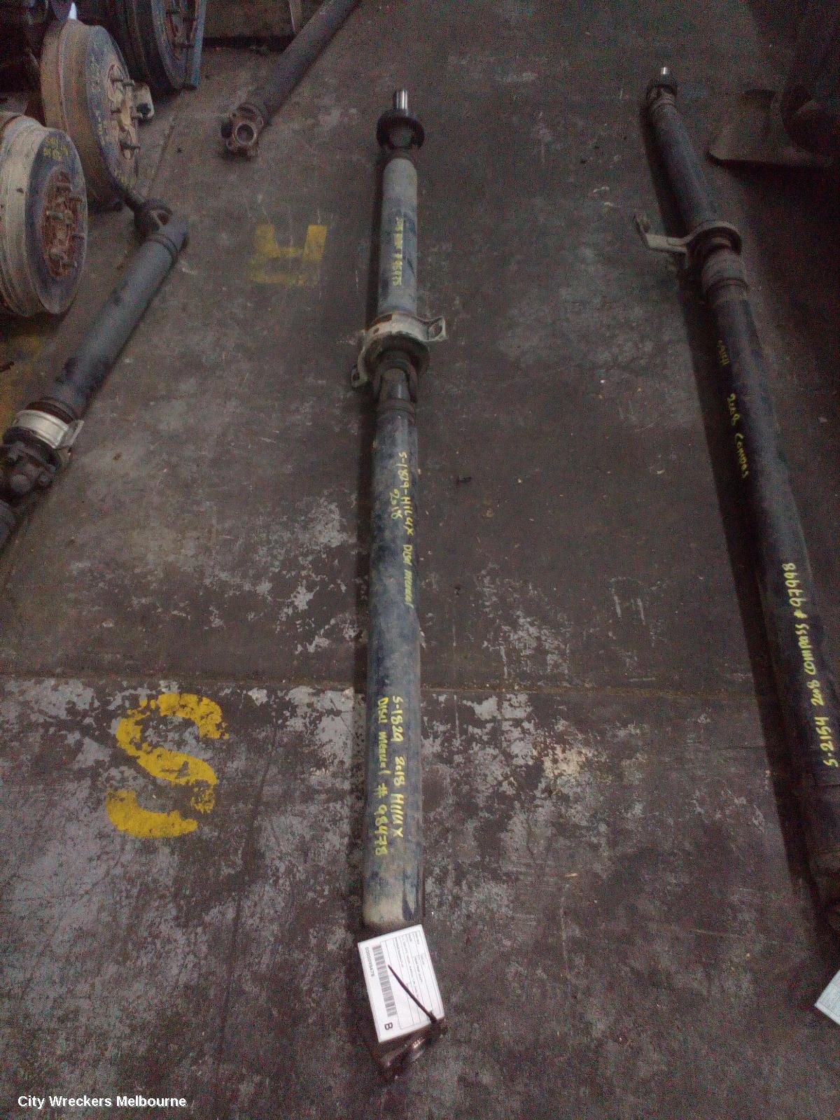 TOYOTA HILUX REAR DRIVE SHAFT, 2.4, 2GD-FTV, DIESEL, MANUAL T/M, 2WD, 09/2015 ONWARDS