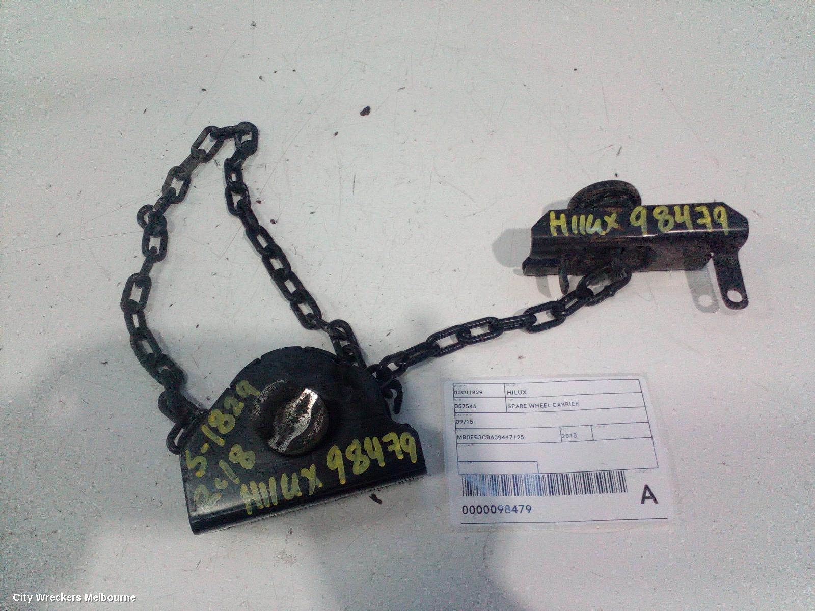 TOYOTA HILUX SPARE WHEEL CARRIER, 09/2015 ONWARDS