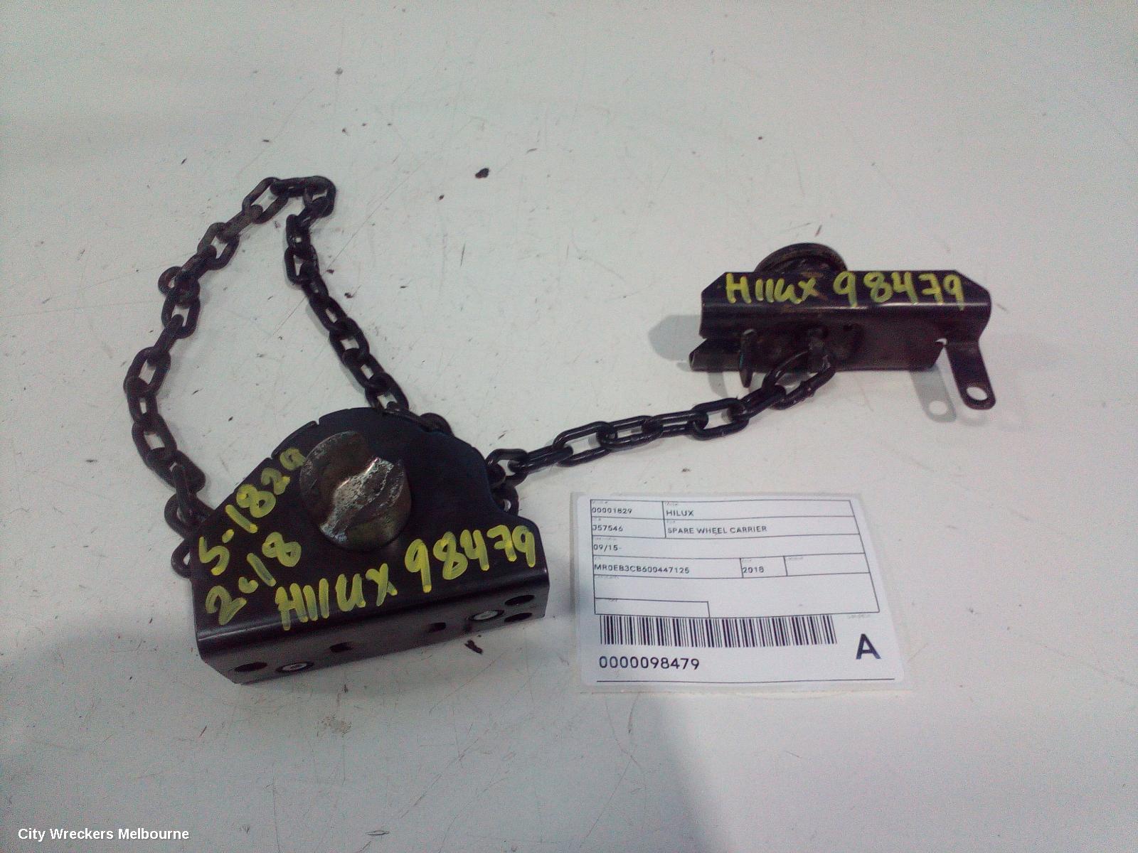 TOYOTA HILUX SPARE WHEEL CARRIER, 09/2015 ONWARDS