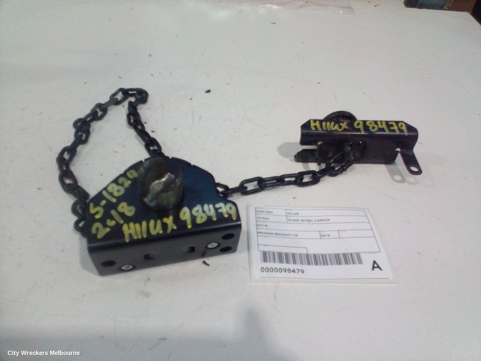 TOYOTA HILUX SPARE WHEEL CARRIER, 09/2015 ONWARDS