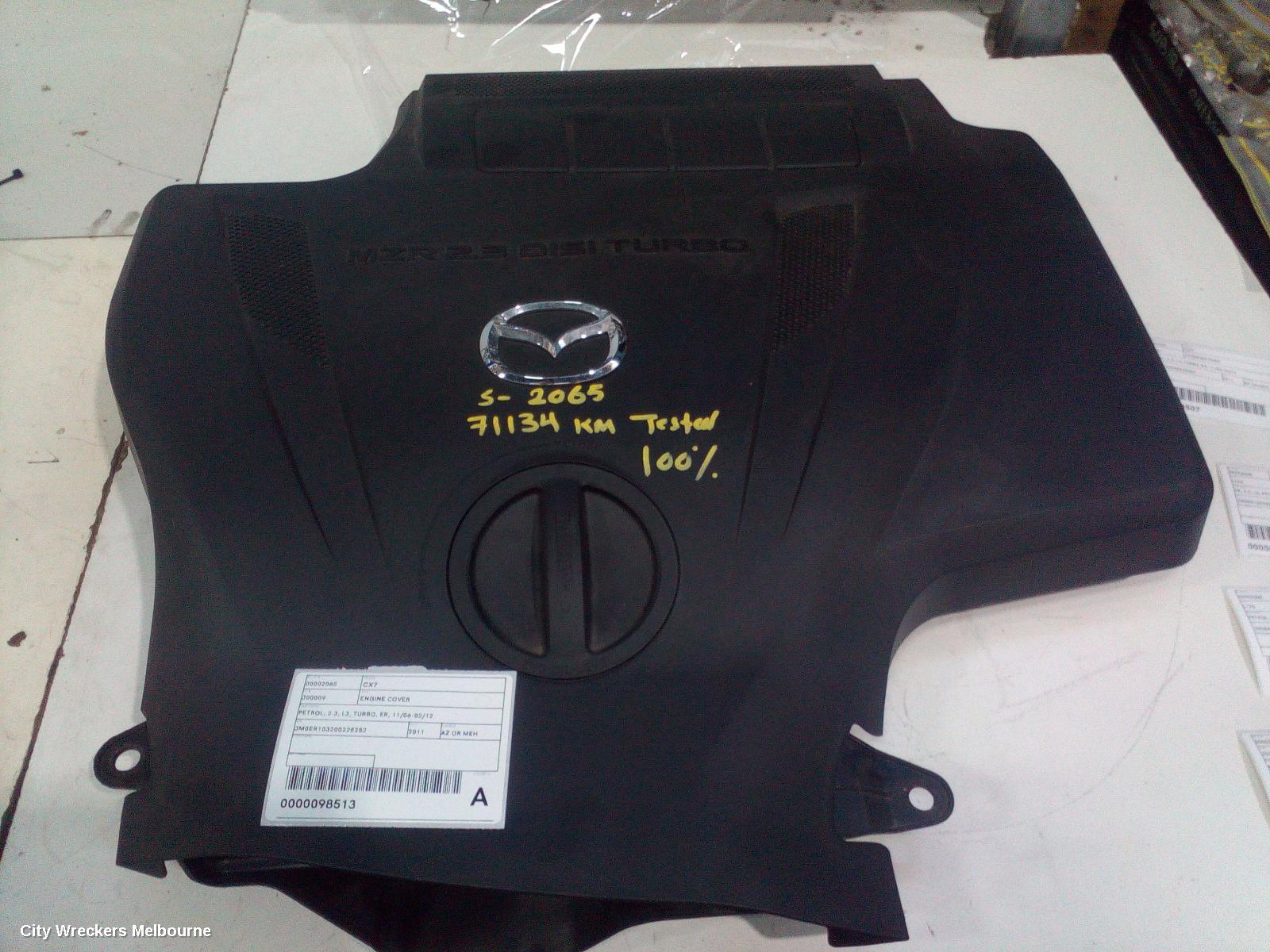 MAZDA CX7 ENGINE COVER, PETROL, 2.3, L3, TURBO, ER, 11/2006 - 02/2012