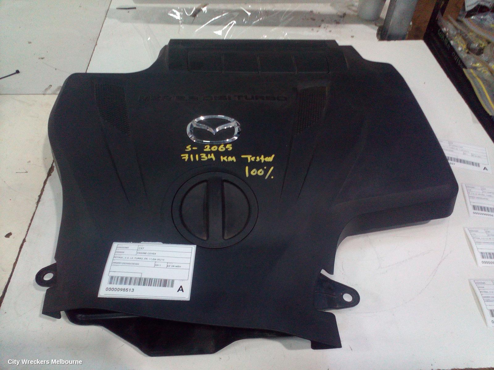 MAZDA CX7 ENGINE COVER, PETROL, 2.3, L3, TURBO, ER, 11/2006 - 02/2012