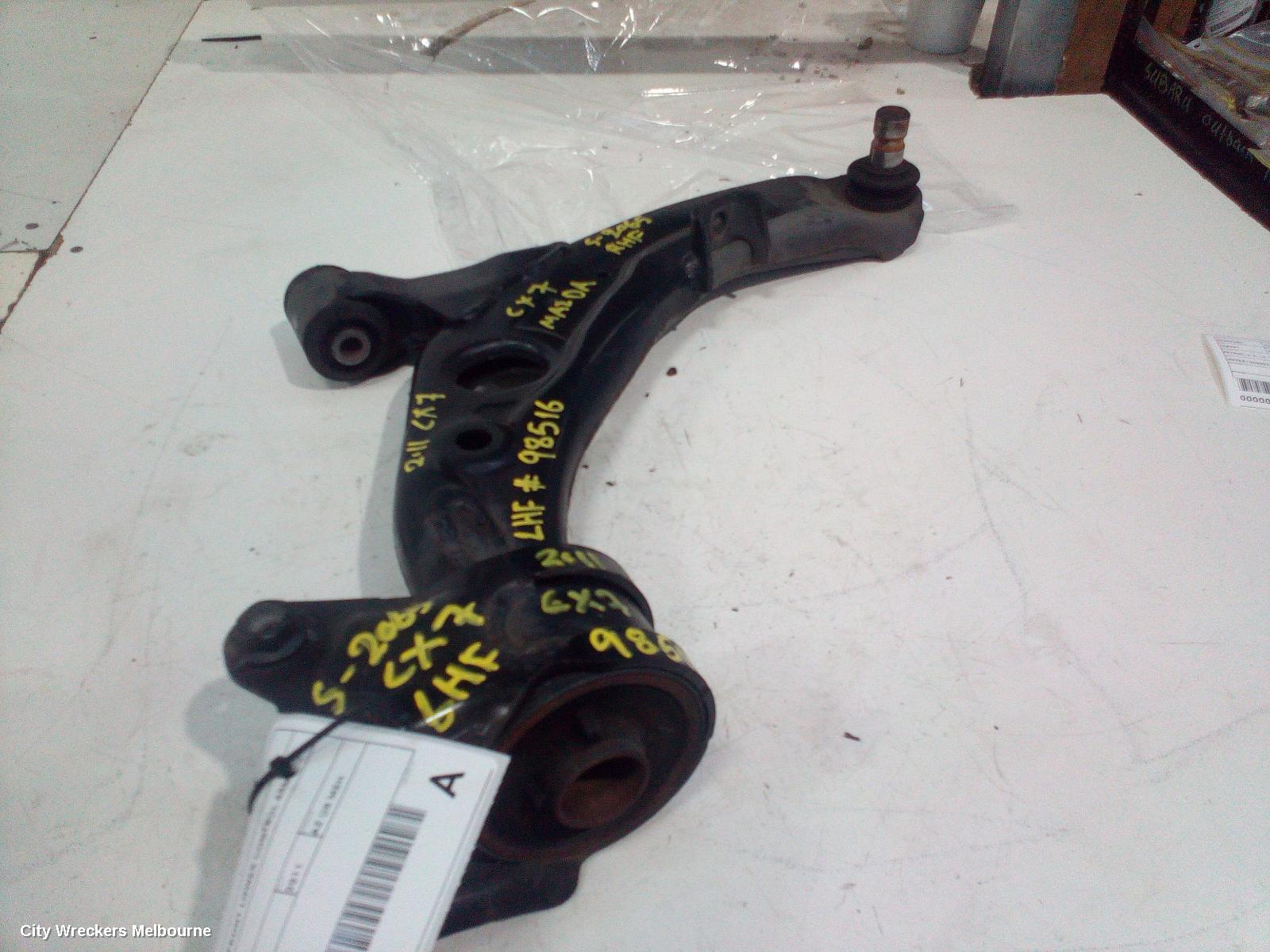 MAZDA CX7 LEFT FRONT LOWER CONTROL ARM, ER, 11/2006 - 02/2012