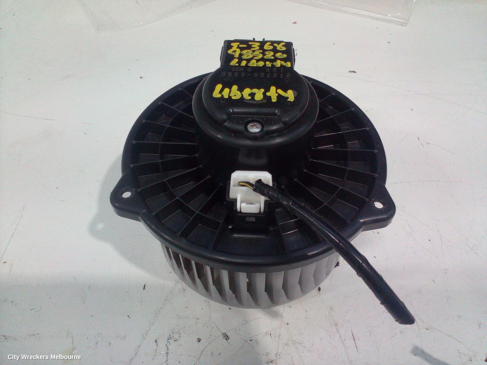 SUBARU LIBERTY HEATER FAN MOTOR, 5TH GEN, WIDE 2 PIN PLUG TYPE, P/N 2727005280, 07/2009 - 11/2014