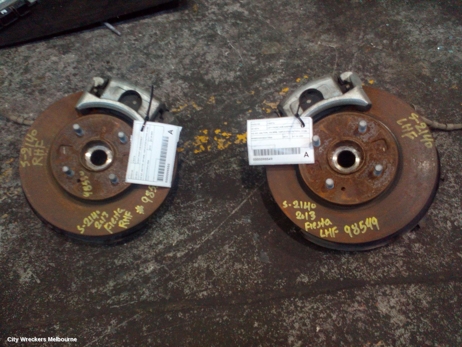 FORD FIESTA RIGHT FRONT HUB ASSEMBLY, WS-WZ, ABS TYPE, VIN MNB, 100PCD STUD PATTERN, 07/2008 - 12/2019