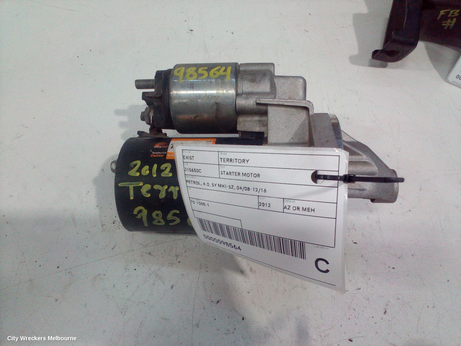FORD TERRITORY STARTER, PETROL, 4.0, SY MKI-SZ, 04/2008 - 12/2016