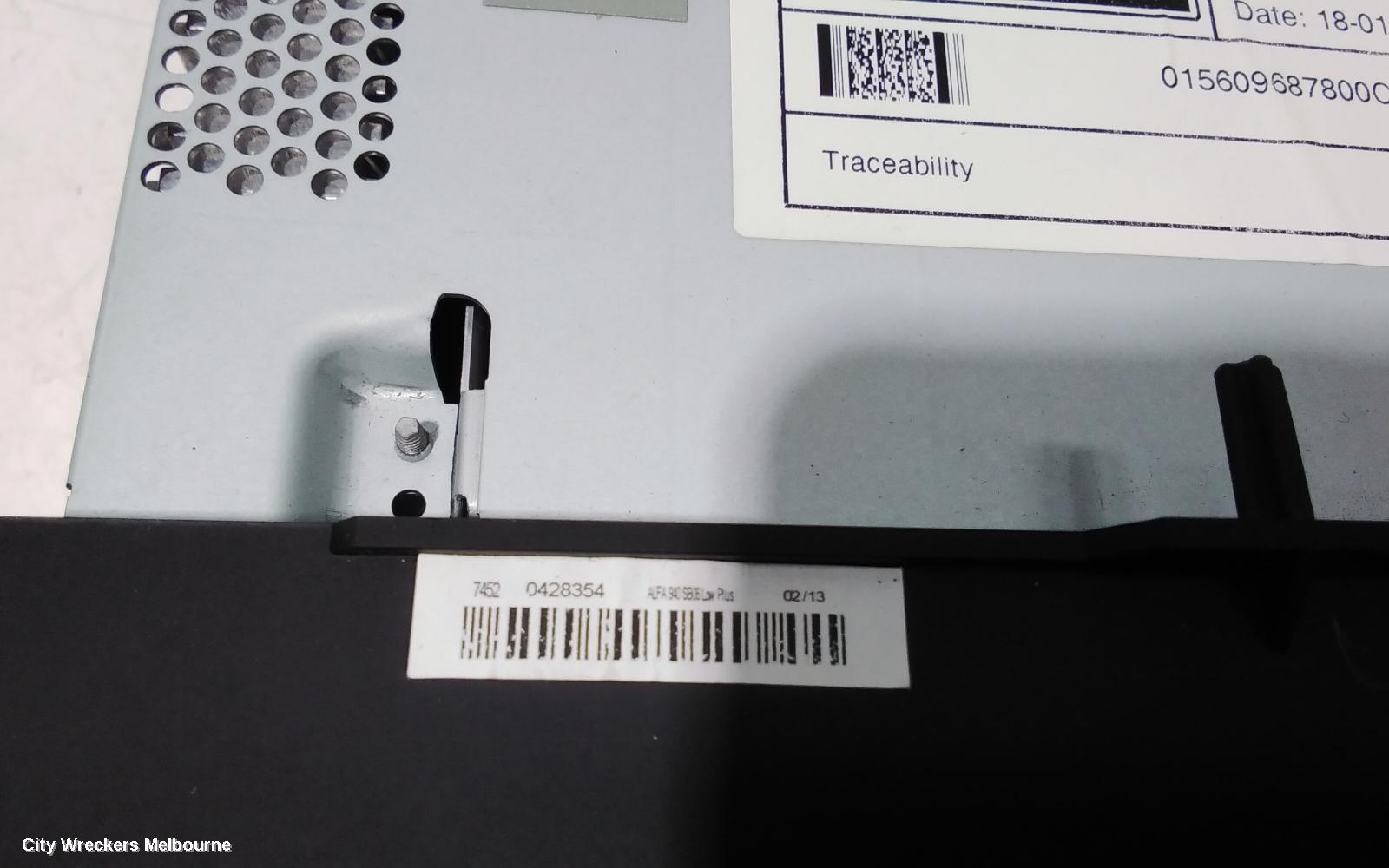 ALFA ROMEO GIULIETTA RADIO/CD/DVD/SAT/TV, HEAD UNIT, MP3, SINGLE DIN, 940 SERIES, 06/2011 ONWARDS