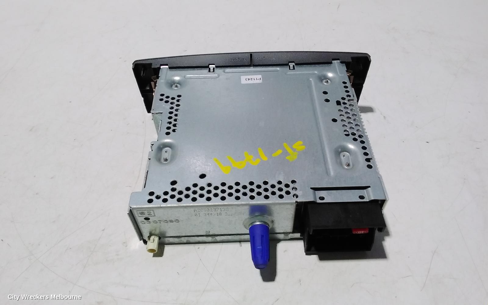 PEUGEOT 308 RADIO/CD/DVD/SAT/TV, HEAD UNIT, NON SAT NAV TYPE, T7, 08/2011 - 09/2014