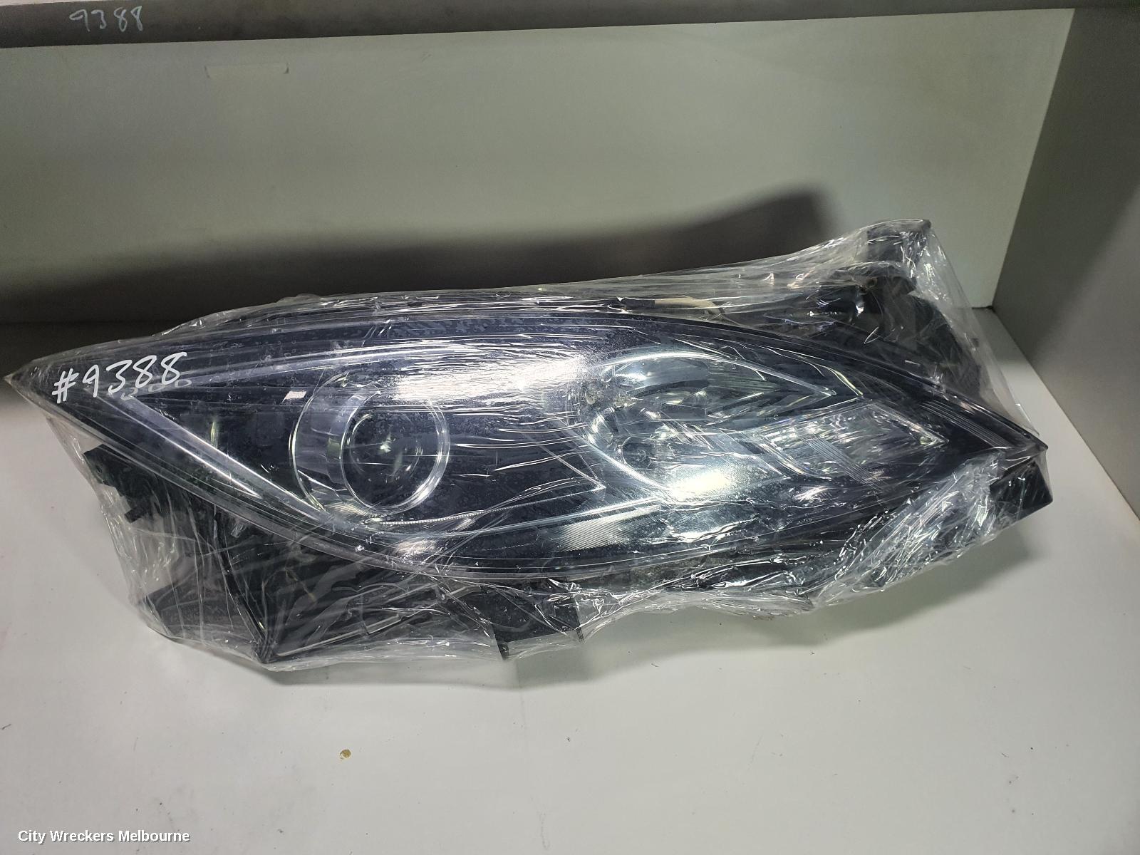 MAZDA 6 RIGHT HEADLAMP, GH SI, HALOGEN, MANUAL ADJ, 02/2008 - 03/2010