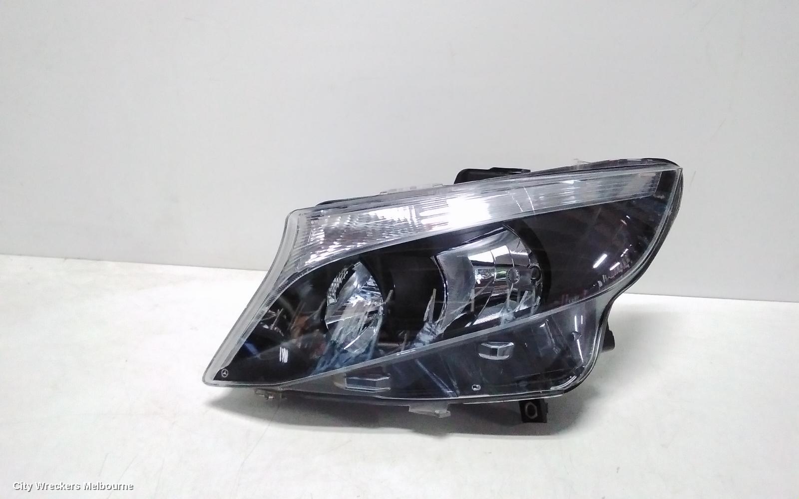 MERCEDES VITO LEFT HEADLAMP, 447, HALOGEN, BLACK INSERT TYPE, 03/2015 ONWARDS
