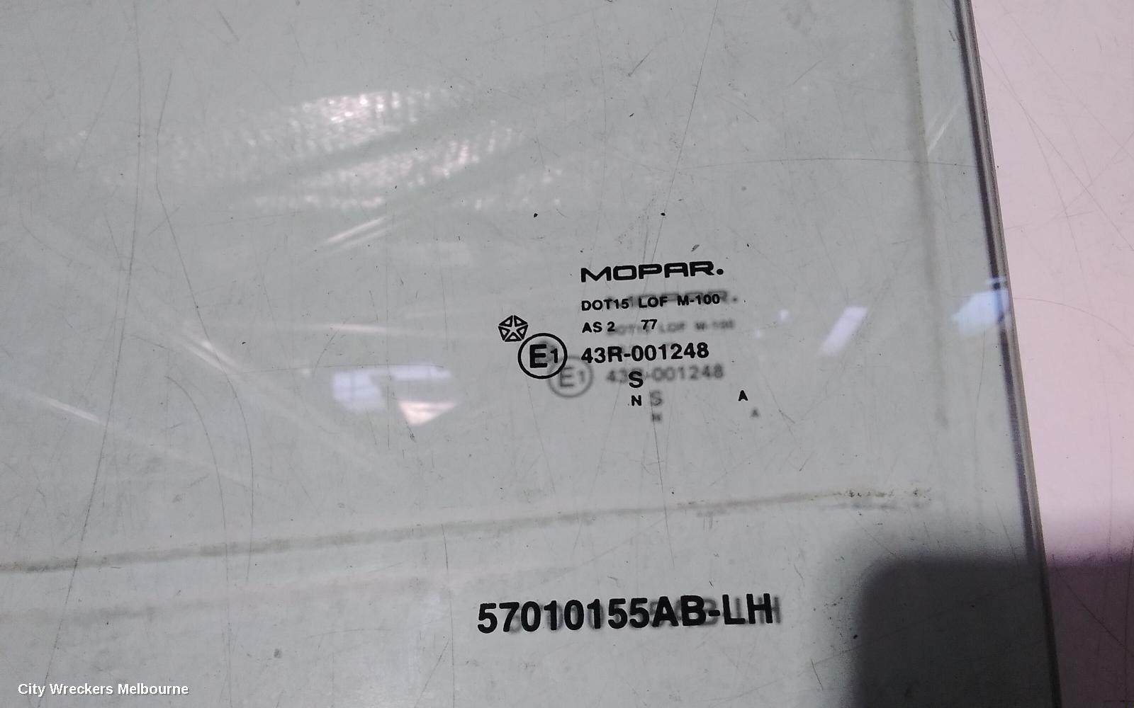 JEEP CHEROKEE LEFT FRONT DOOR WINDOW, KK, 02/2008 - 10/2012