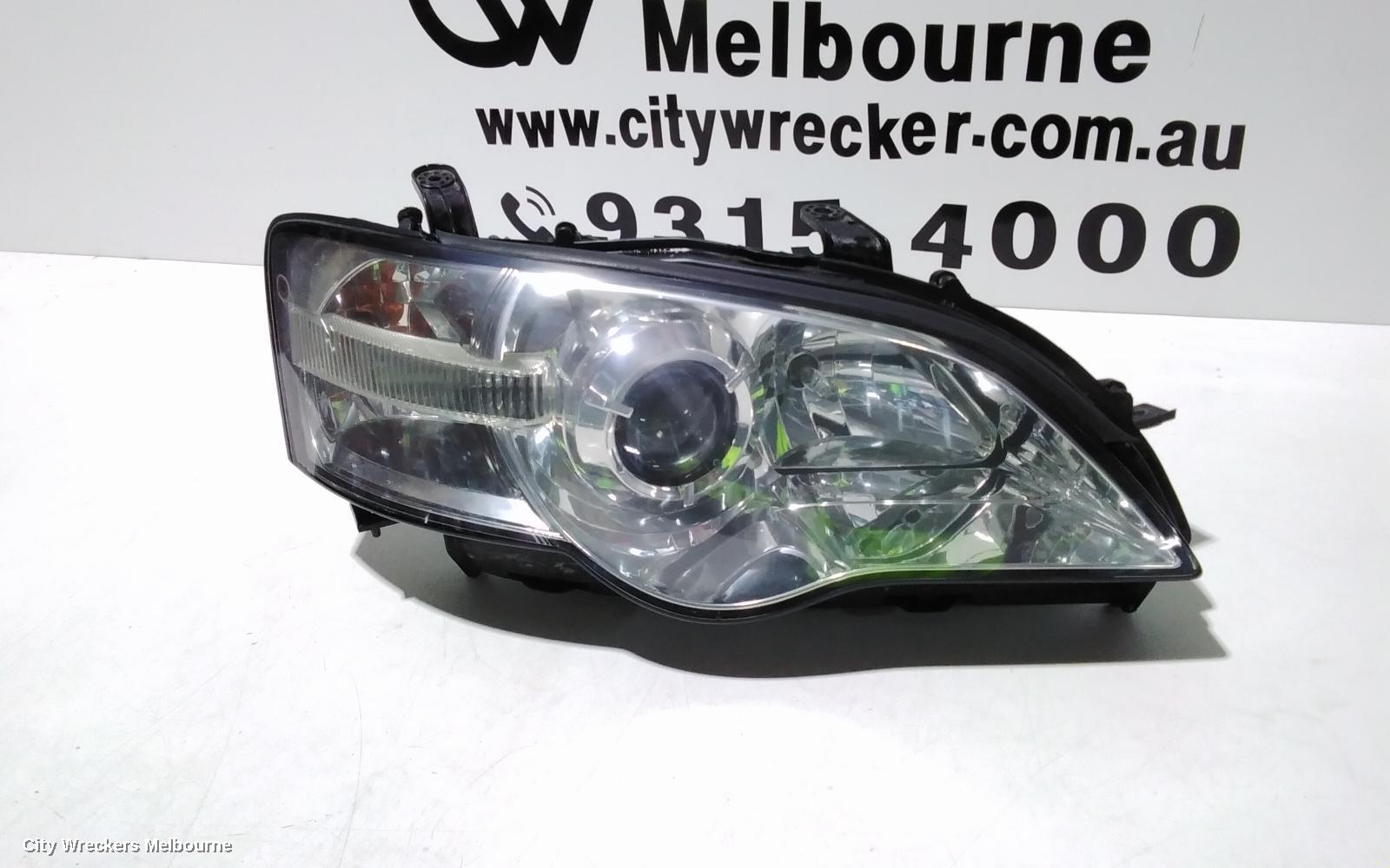 SUBARU LIBERTY RIGHT HEADLAMP, 4TH GEN, CHROME, HALOGEN TYPE, 05/2005 - 08/2006