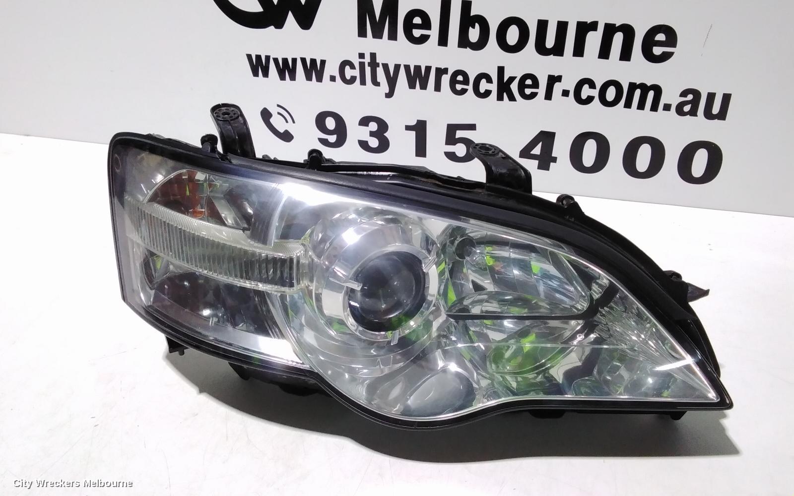 SUBARU LIBERTY RIGHT HEADLAMP, 4TH GEN, CHROME, HALOGEN TYPE, 05/2005 - 08/2006