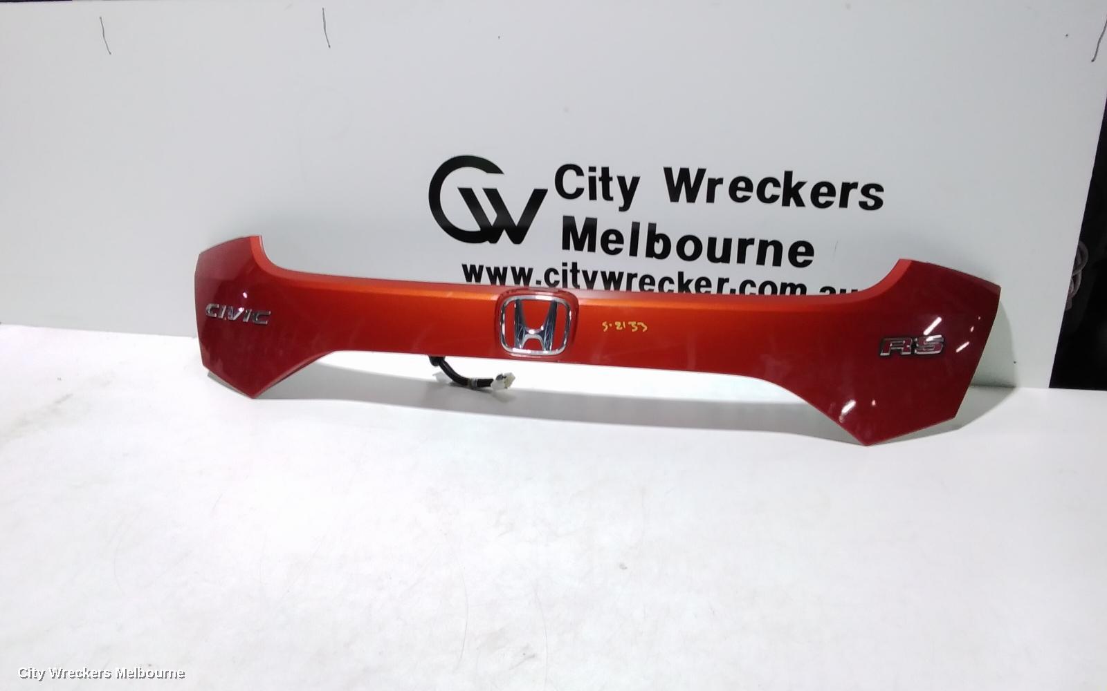 HONDA CIVIC REAR GARNISH, TAILGATE GARNISH, 10TH GEN, HATCH, VTI/VTI-S/VTI-L/RS/VTI-LX, 02/2017 - 08/2021