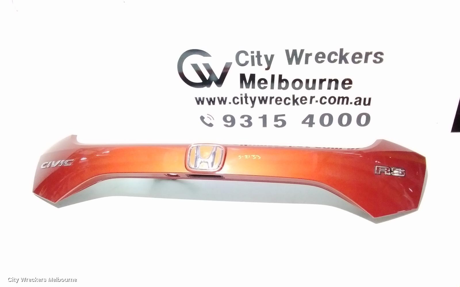 HONDA CIVIC REAR GARNISH, TAILGATE GARNISH, 10TH GEN, HATCH, VTI/VTI-S/VTI-L/RS/VTI-LX, 02/2017 - 08/2021