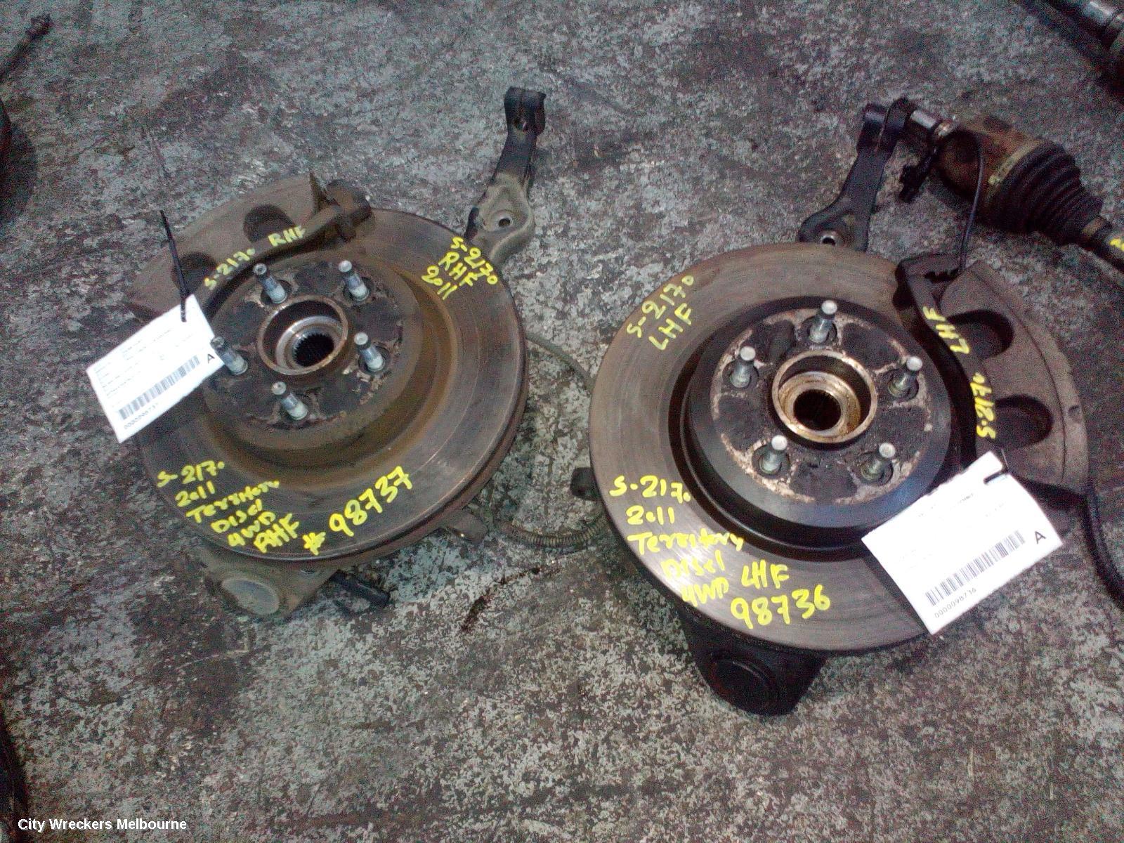 FORD TERRITORY LEFT FRONT HUB ASSEMBLY, SZ MKI-MKII, AWD, 04/2011 - 12/2016