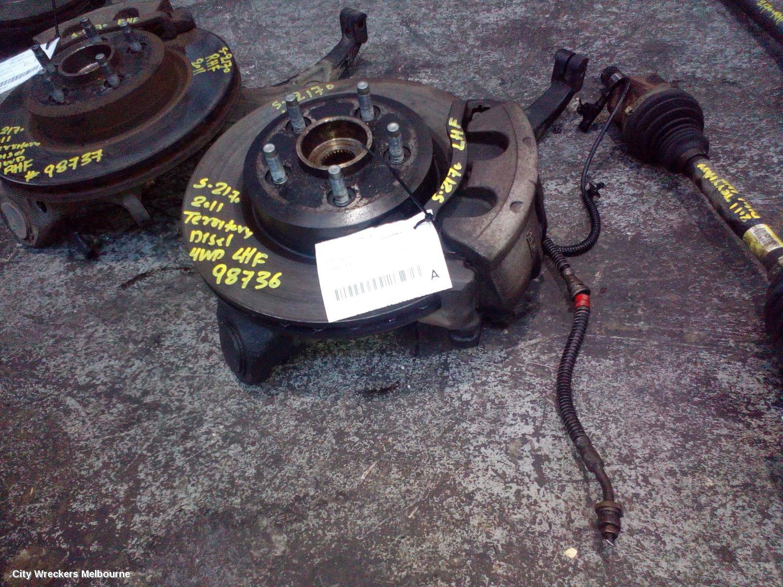 FORD TERRITORY LEFT FRONT HUB ASSEMBLY, SZ MKI-MKII, AWD, 04/2011 - 12/2016